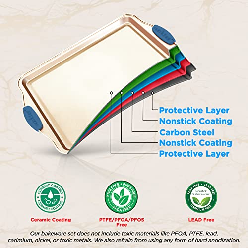 image for NutriChef 10-Piece Nonstick Bakeware Set - Premium Carbon Steel Baking