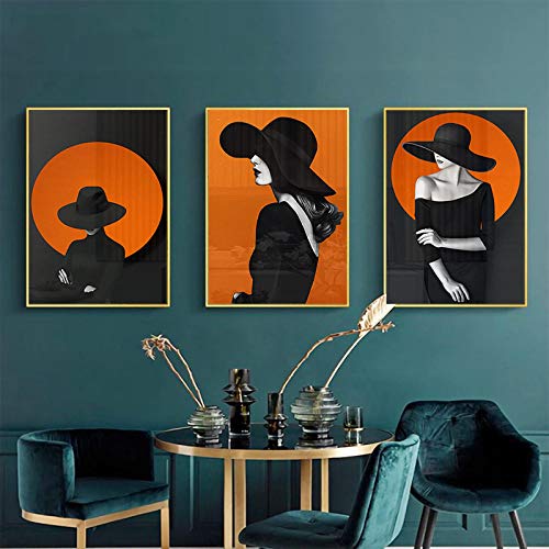 Tableaux Muraux Modernes pour Salon Toile Portrait de Dame