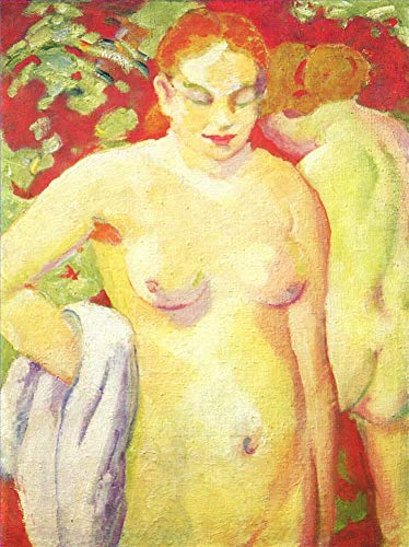 Tableau nu à l'huile Akteauf Zinnober Franz pour salon élégant