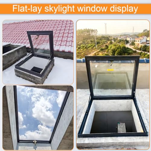 Ventana de salida de techo personalizable con marco de aluminio de 60x70 cm 7