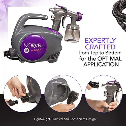 Norvell Sunless Kit - M1000 Mobile Hvlp Spray Tan Airbrush Machine + 8 Oz Tanning Solutions In Cosmo, Venetian And Dark + Norvell Training Program #TOP4