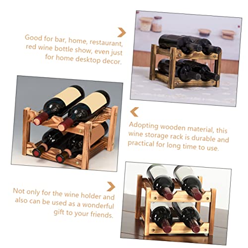 Soporte para botellas de vino madera compacto y chic miniatura 3