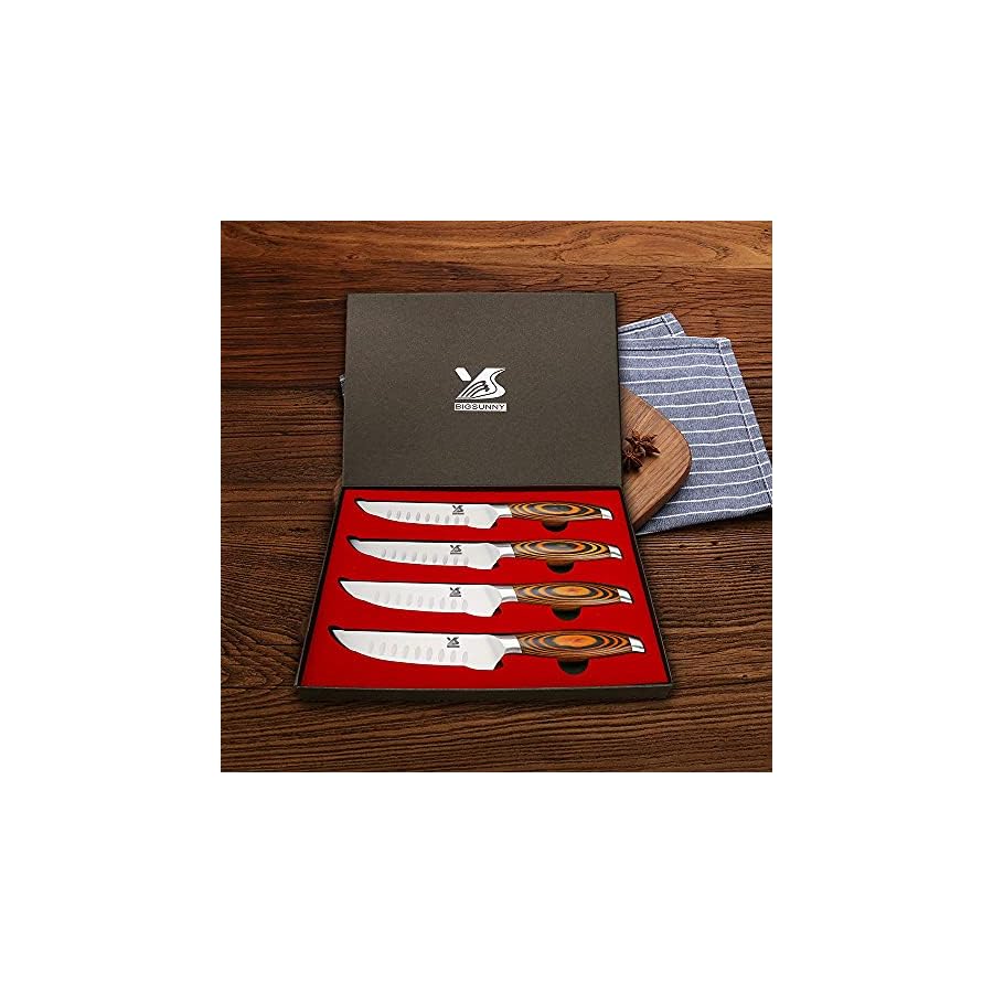 MSY-BIGSUNNY-Steak-Knife-Set-4-Piece-German-Steel-5-Inch-Blade-High-end-Ergonomic-Handle-Steakhouse-Knife-Set-Steak-Knife-Set-5 MSY BIGSUNNY Steak Knife Set, 4-Piece, German Steel 5-Inch Blade, High-end Ergonomic Handle Steakhouse Knife Set (Steak Knife Set 5")