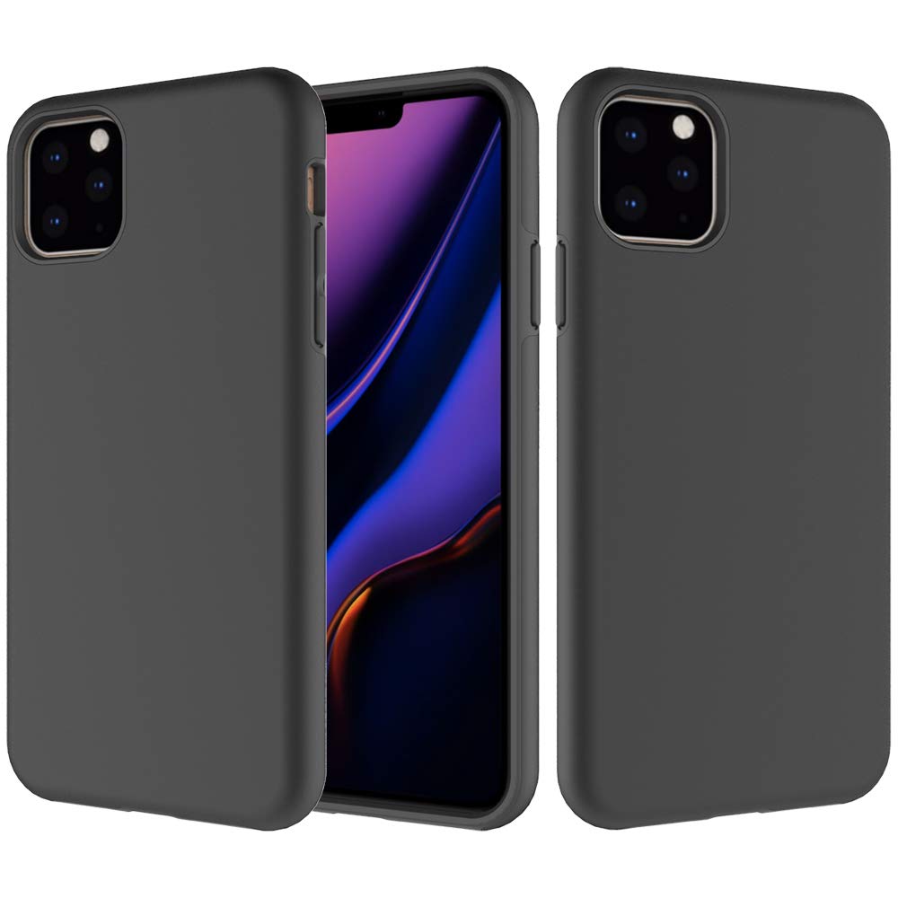 Heave Duty Case iEugen Compatible with iPhone 11 Case 6.1 Inch (2019) 2 in 1 Gel Rubber Full Body tection Shockof Cover Case Drop tection Case for iPhone 11 [Black]