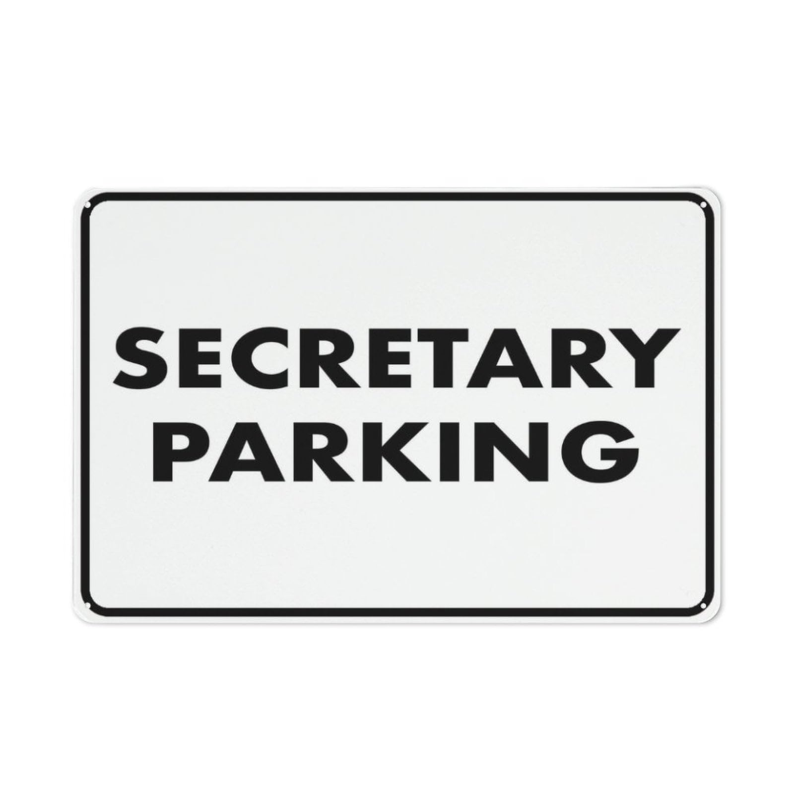 peiyeety Secretary Parking Sign Warning Tin Sign Home Kitchen Farm Garden Garage Wall Decor 12X8Inch