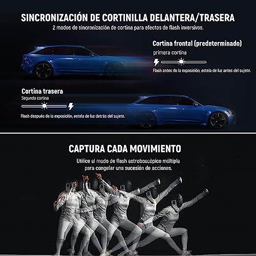 Ficha técnica NEEWER Actualizado NW645II-N TTL Flash Speedlite GN58 HSS Esclavo Óptico de Cortina Trasera Compatible con Nikon D4 D5 D6 D90 D750 D780 D800 D810 D850 D3500 D5300 D7500 Z9 Zfc Z50 Z5 Z6 Z7 Z6II Z7II - Fernando Cortés