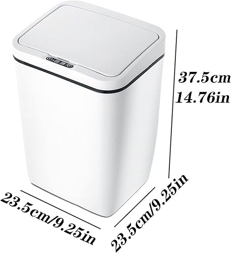 Miniatura 2 de BONAD Basurero de cocina de 12 litros de inducción para dormitorio, sala de estar, baño con tapa, papelera para el hogar, papelera automática