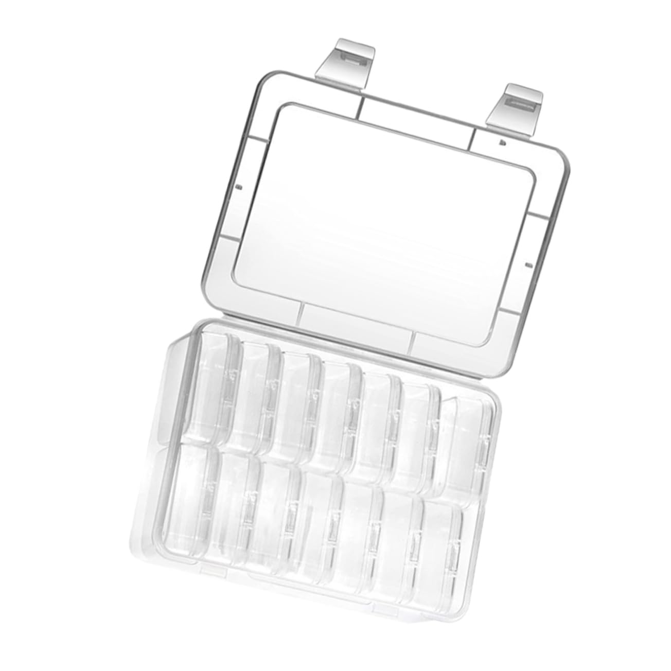 SHINEOFI 3 Set scatole portaoggetti con coperchio chiave diviso storage box scatole per stoccaggio contenitori cestino per organizzare le perline Organizzatore di perline pp Transparent