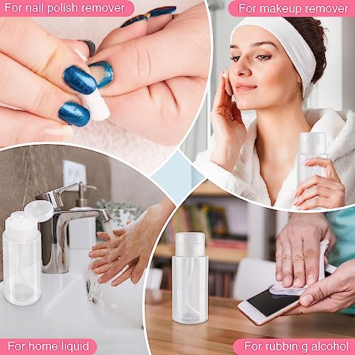 Nail Polish Remover Pump Bottle, 200ml Push Down Cleanser Bottle for Travel, No-Leakage Liquid Acetone Pump For Makeup Nail Polish Remove 2Pcs - Image 8