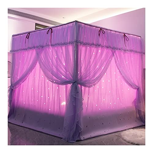 Mosquitero para dormitorio de 1,8x2x2m con cortina opaca estilo 2 2
