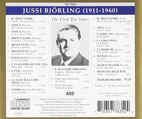 Operatic Arias (1930-1939)