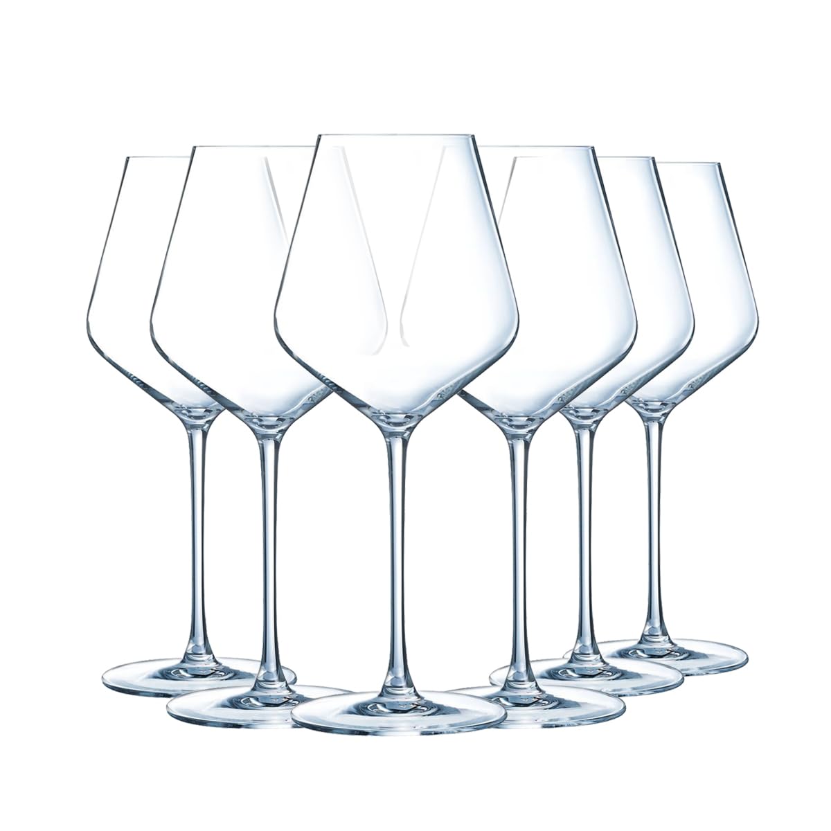 Chef&Sommelier - Distinction Collection - 6 Wine Glasses 28cl - Made in France - Sturdy Packaging
