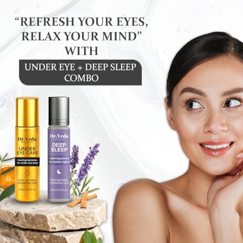Image of Under Eye Care Roll-On & Deep Sleep Roll-On Combo - Dark Circle Repair, Puffiness Relief & Restful Sleep Support - Under Eye 10 ml + Sleep Roll-On 10 ml (Pack of 2)