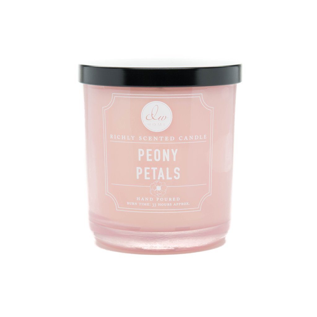 Medium Single Wick Candle, Peony Petals
