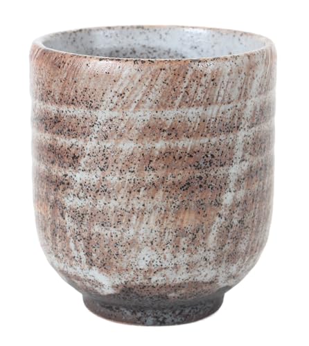 Minoribo MMY004 Japanische Yunomi Teetasse, Weiß/Braun