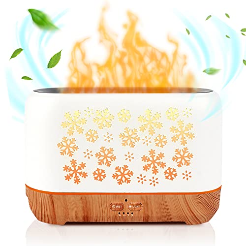 Utopio 200Ml Flame Diffuser Essential Oil Diffuser Fragrance Scent Diffuser Cool Mist Air Aromatherapy Diffuser For Bedroom & Office -Timer Setting-Waterless Auto Shut Off #TOP14
