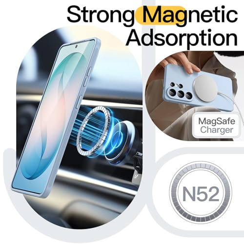Image of JETech Slim Cover Case for Samsung Galaxy S26 Ultra, Compatible with MagSafe, Anti-Slip Grip & Full Camera Lens Protection, Soft TPU Protective Phone Cover, Shockproof (Omphalodes)
