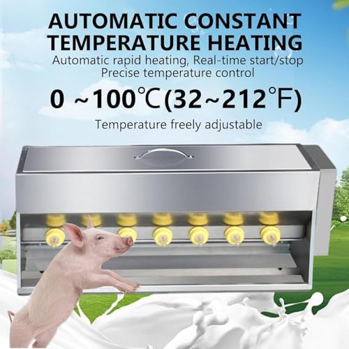 Automatic Piglet Feeder Machine with Sound Simulation, Double-Sided Sile Nipples, 10 Nipples for Efficient Milk Feeding and Lactation Support for Healthy Growing Piglets