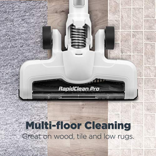 Image of Eureka RapidClean Pro Lightweight Cordless Vacuum Cleaner, High Efficiency Powerful Digital Motor LED Headlights, Convenient Stick and Handheld Vac, Essential, White