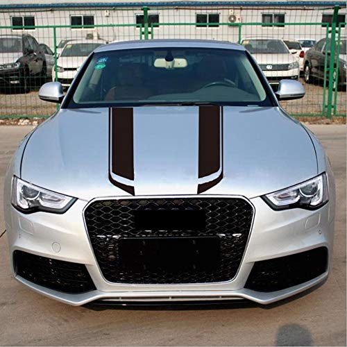 Lanzmyan Car Hood Decal Sticker Dbs002 Universal Hood Racing Body Side Vinyl Modified Stripe Exterior Decal Decoration Black #TOP3