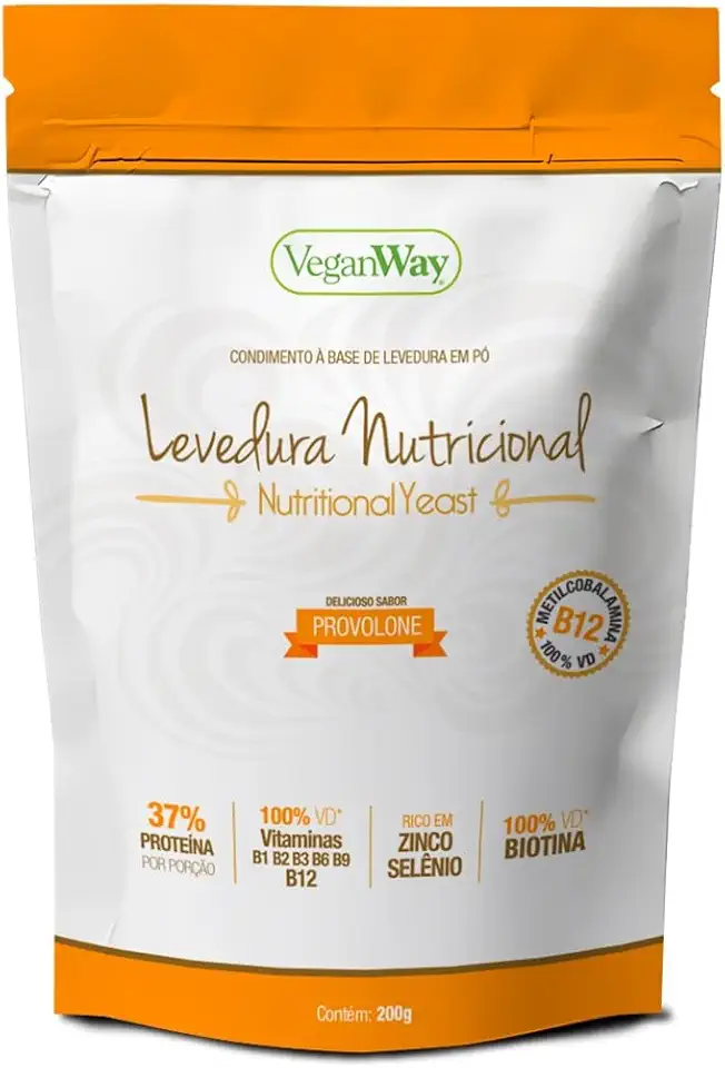 Veganway Levedura Nutricional Em Pó Sabor Provolone 200Gr - Nutritional Yeast -