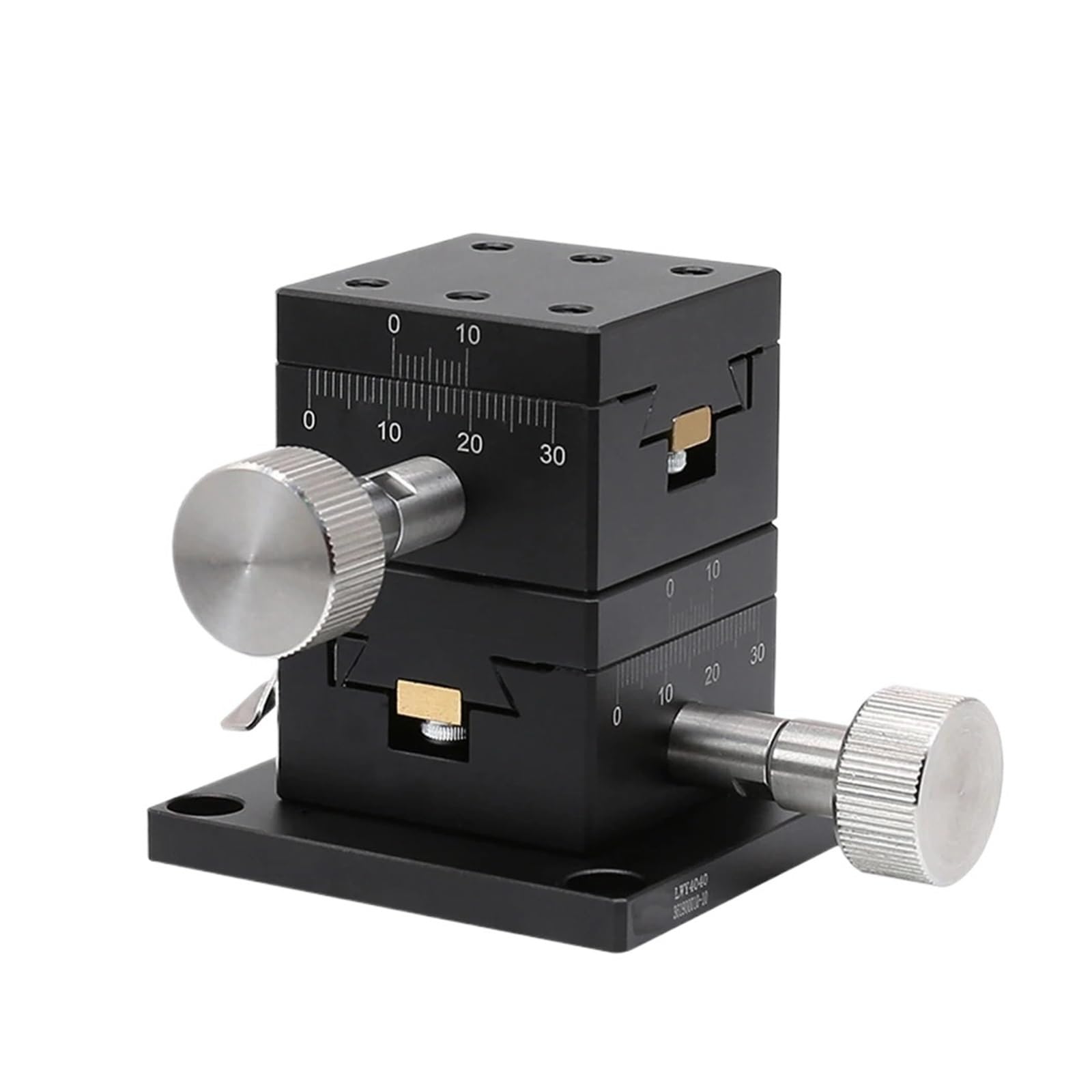 MYXJGNAIY Dovetail Groove Sliding Table XY Axis LWY4040 LWY4060 LWY4090 Displacement Platform Gear Knob Adjust Slider(LWY4040)