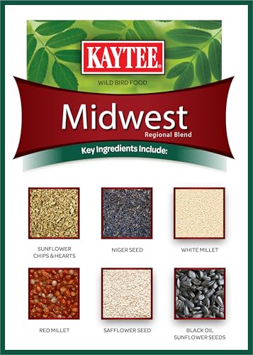 Kaytee Midwestern Regional Seed Blend for Cardinals, Finches, Chickadees, Woodpeckers and Other Outside Wild Birds, 14 Pound Box - image 3