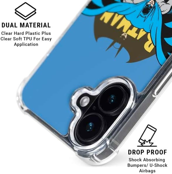 Skinit Phone Case Compatible with MagSafe iPhone 17 - Officially Licensed DC Comics Batman Vintage Action Pose Design