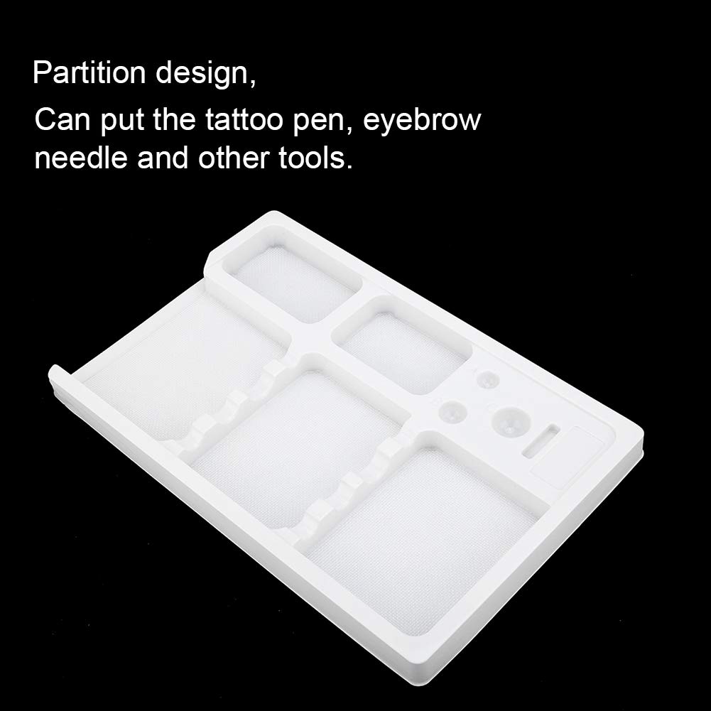 Plateau à Outils de Tatouage 10 Pièces, Plateau de Stockage de Pigments Organisateur de Support de Plateau à Outils de Tatouage PVC Lavable Jetable, pour Encres de Tatouage Plateau(10 pièces)