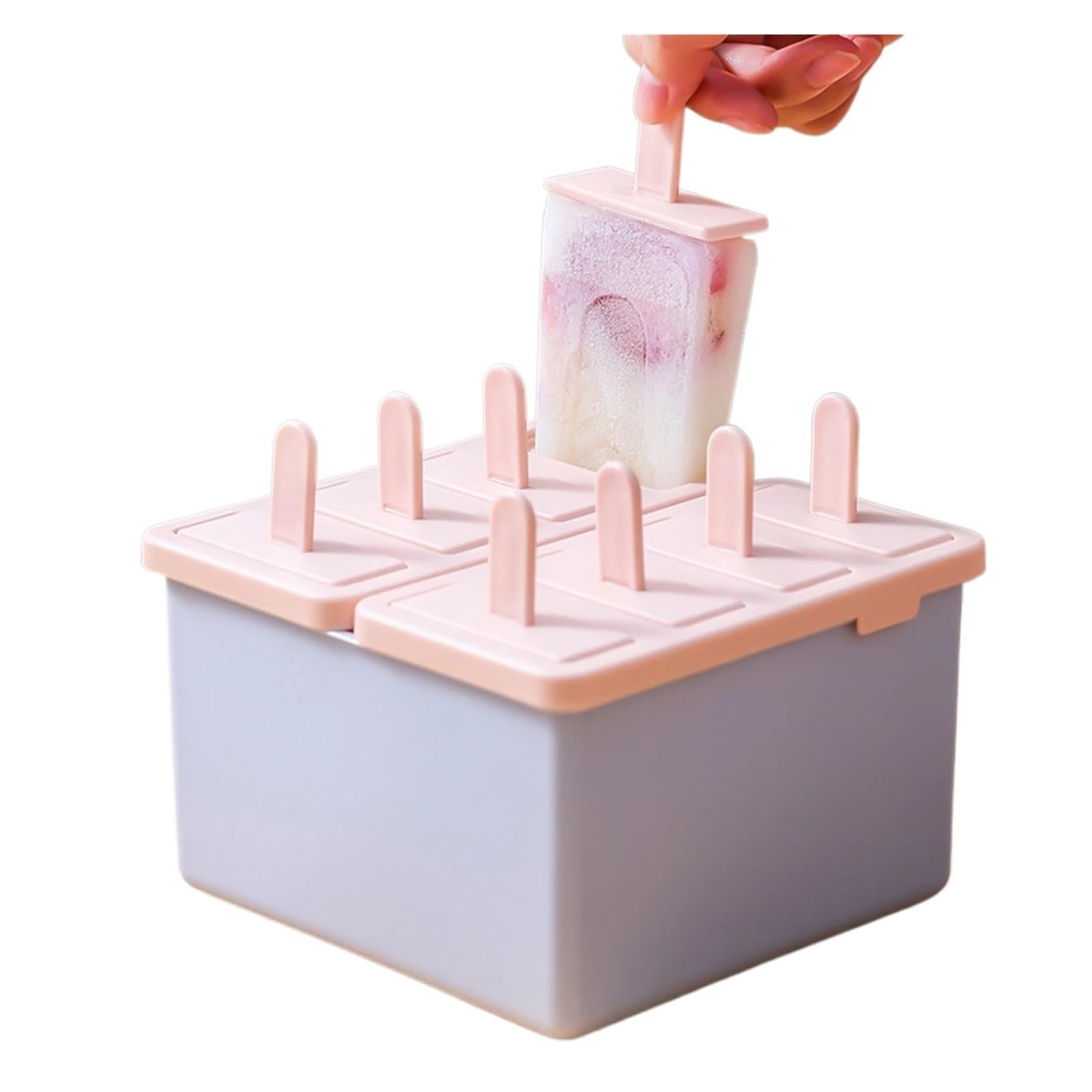 Moldes Helados Molde for paletas de helado, bandeja casera for cubitos hielo con palito, molde for, utensilios cocina for el verano(Blue)