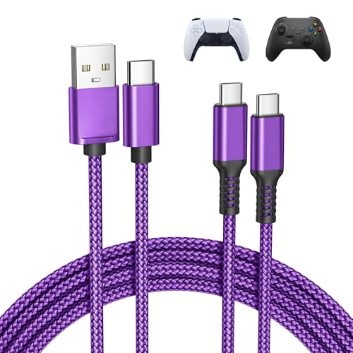 BASESAILOR for PS5 Controller Charger Cable 3M 2Pack,Nintendo Switch 2 Controller Long USB Type C Charging Lead for XBox Series X|S Core,Elite Series 2,for PlayStation 5 DualSense,PS5 Pro Controller