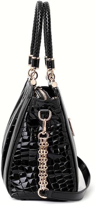 Fashionable and atmospheric crocodile pattern large capacity single shoulder handbag - Image 9