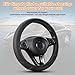 AUCELI Elastic Car Steering Wheel Cover, Stretch Anti-Slip Vehicle Steer Wheel Protector, Breathable Steer Wheel Protective Guard Fit for 14.5-15 Inches, Universal Automotive Accessories (Black)