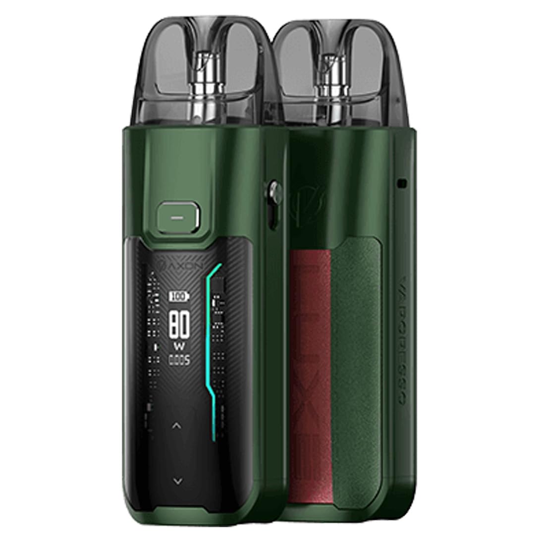 VAPORESSOLuxe XR Max Pod Kit Long-Lasting 2800mAh Integrated Battery 80W Luxe XR Pod GTX MESH Coil DTL & MTL Vaping No Nicotine (Forest Green -Leather Version)