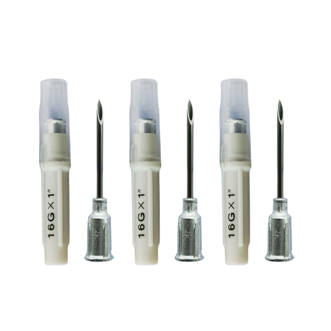 Eli-Vet Veterinary Needles - 18G X 1 Inch, Aluminum Hub, Individual Sheaths, Sterile & Autoclavable, 100 Per Box (AHN1825)