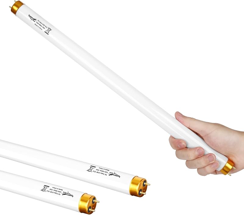 Lâmpada Tubular UVB para Répteis T8 10.0 UVA/UVB 15W Hygger zoo 45,72 cm Pacote com 3