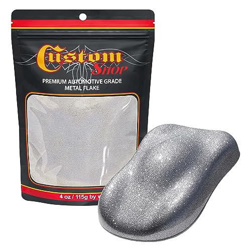 Custom Shop Metal Flake for Automotive Paint, Chrome Silver, 4oz