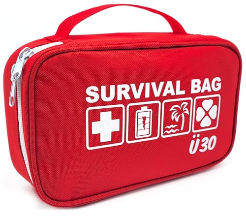 Survival Bag 30 Geburtstag Frauen & Männer - Geschenk 30. Geburtstag Mann/Frau - Originelle Geburtstags-Deko Geldgeschenke ab 30 - ohne Inhalt