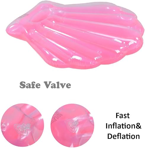 Miniatura 7 de Seashell - Flotador inflable para piscina, paquete de 2 unidades, divertido flotador de conchas marinas para niños, juguetes de piscina o playa de