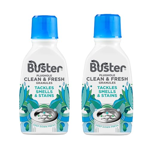 Buster Plughole Clean & Fresh Granules (Eucalyptus) Pack of 2 x 300g
