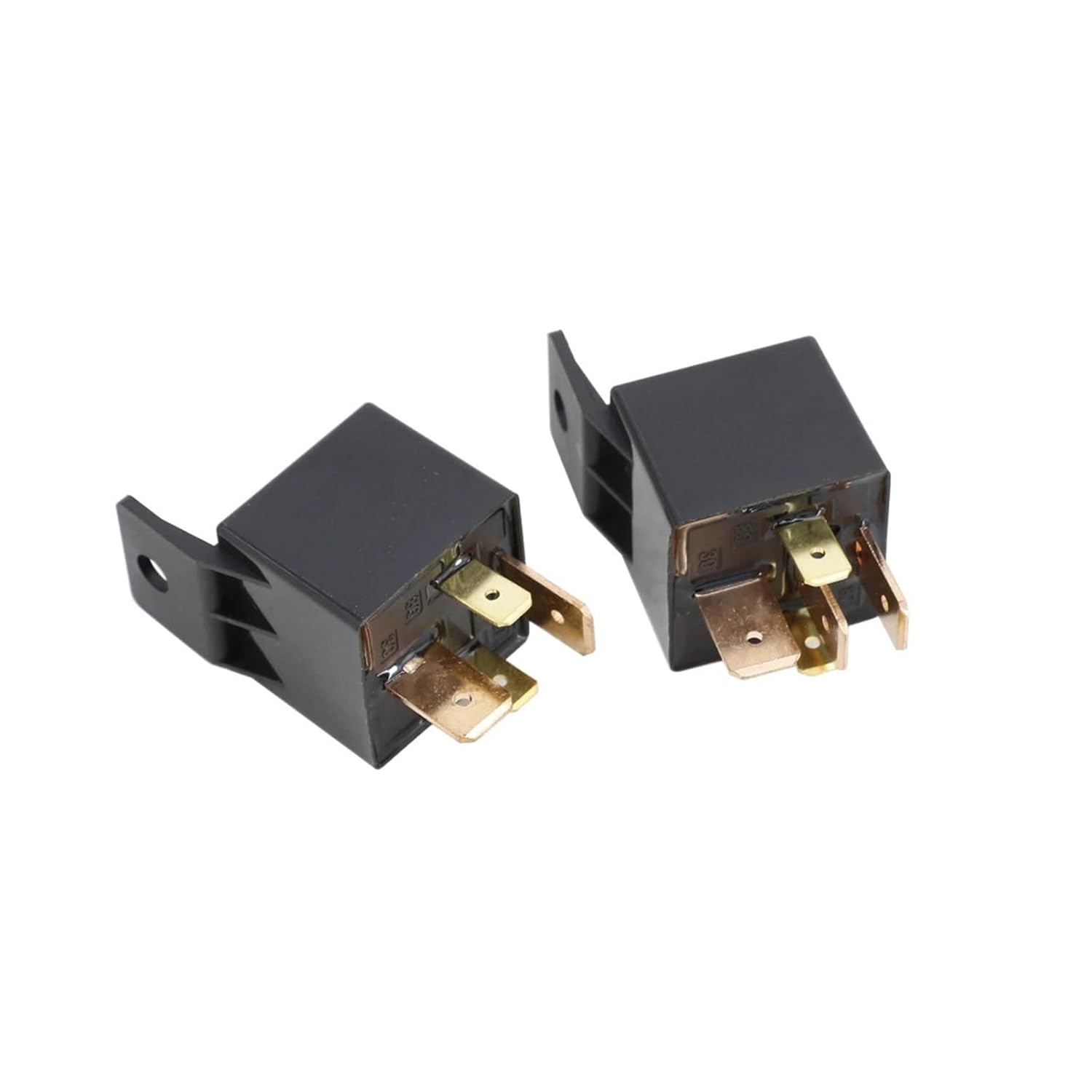 4/5 Pin 80A Waterproof Car Relay Automotive Relays Normally Open DC 12V/24V JD1914 JD2914 with Plastic Back(Relay Socket,4 Pin)