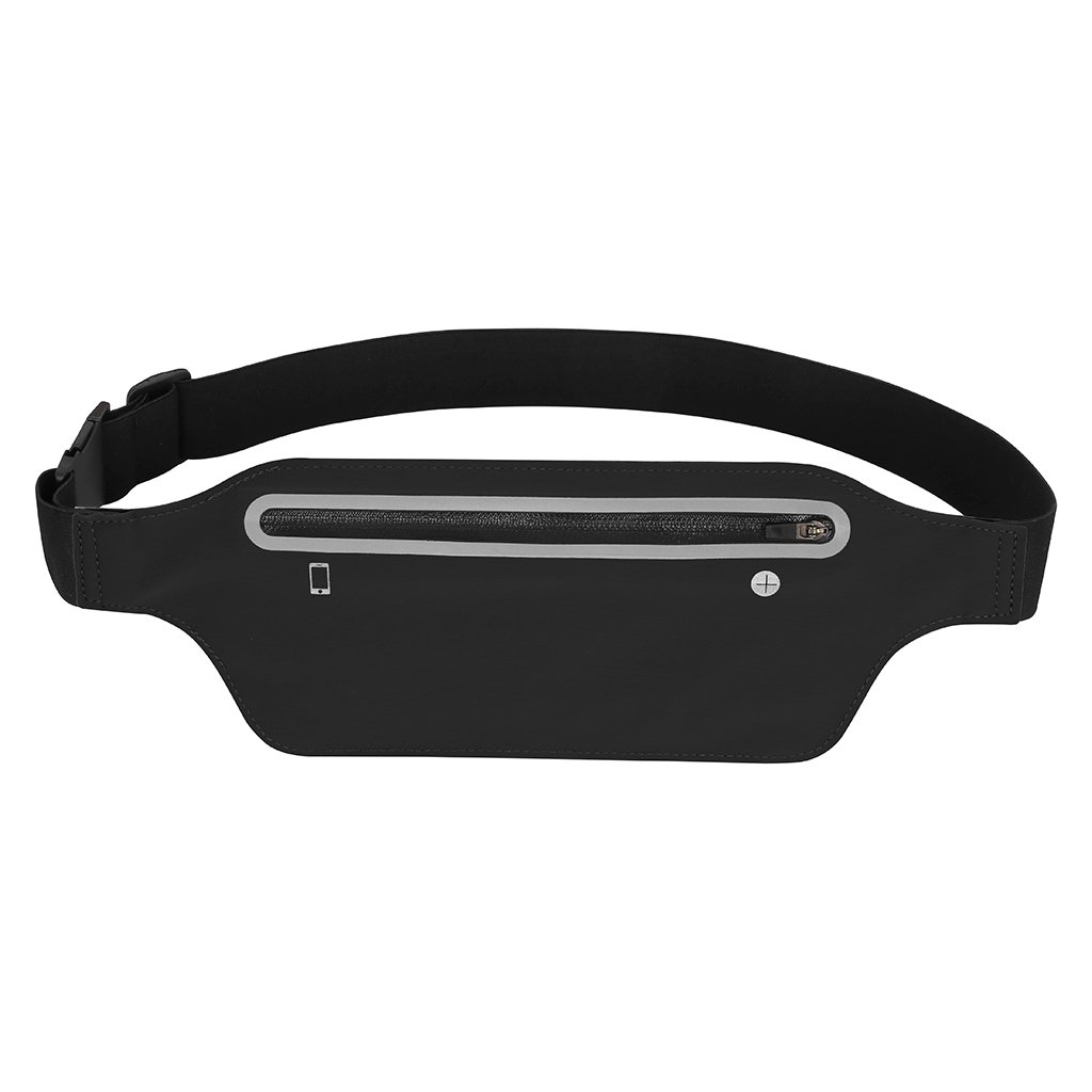 Slim Running Belt, Ultra Light Bounce Free Waist Pouch Fitness Workout Belt Sport Waist Pack Exercise Waist Bag for Apple iPhone 8 X 7 6+ 5s Samsung in