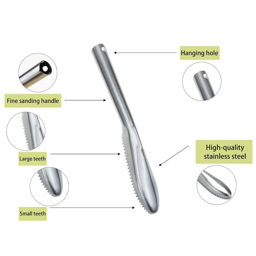 Squamatore Pesce In Acciaio Inox - Raschietto Professionale Per Pulire Pesce Senza Schizzi - Foto 9