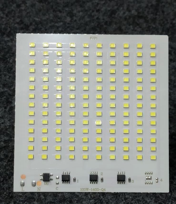 Image of 100W 140 Rectangular LED High Brightness Direct 220v AC Model-100W-140D-Q4 6031 for Multi Purpose Pole, Home, Flood Light - Pack of 1