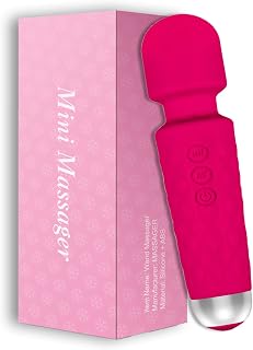 Upgraded Rechargeable Personal Mini Wand Massager, Waterproof Handheld Bullet Cordless Wand Massager for Neck Shoulder Back Body Massage Sports Recovery Muscle Aches,[6 * 1.5 INCH],Pink