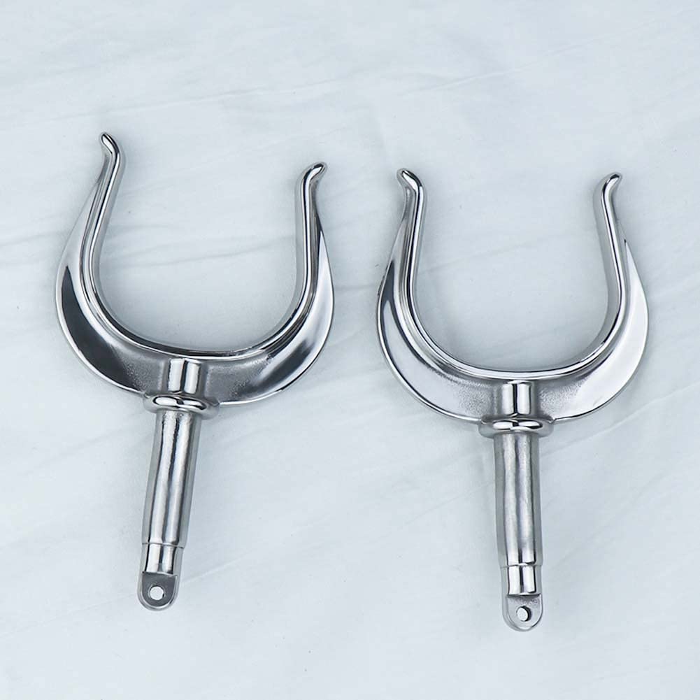 COC-LF Boat Stainless Steel Rowlock Side Mount Line Oarlock Socket Marine Yacht （2PCS）