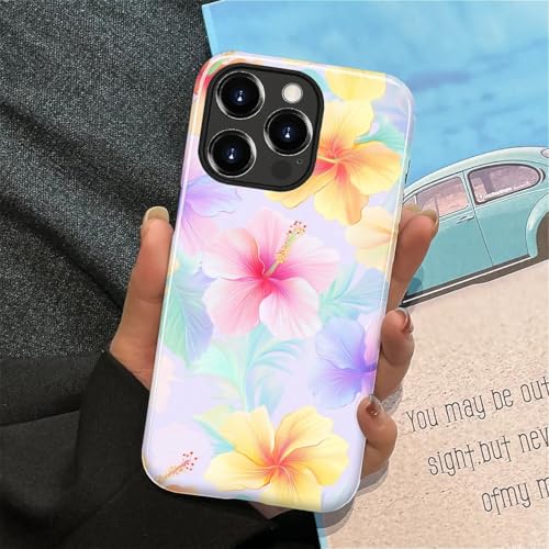 Coque iPhone 14 Pro antichoc et anti-rayures à motif fleuri