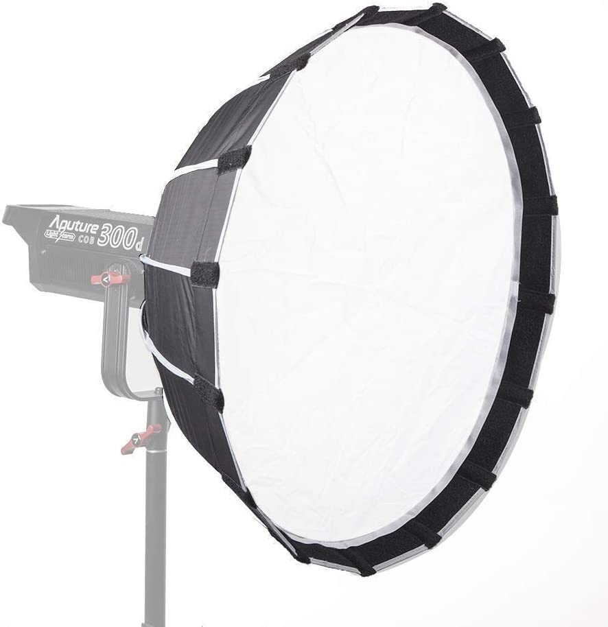 US Stock UKHP Parabolic Softbox(23.5inch/60cm) Quick Release Compatible with Aputure 120dII/300X/300DII/Amaran 200d/200X/100d/100X and Other Bowens Mount Light