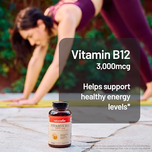 image for NatureWise Vitamin B12 3000 mcg - Extra Strength - Supplement for Supp
