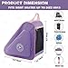 HEXIFUL Skate Bag for Ice, Inline, Roller & Quad Skates - Kids & Adults (Purple/Pink)